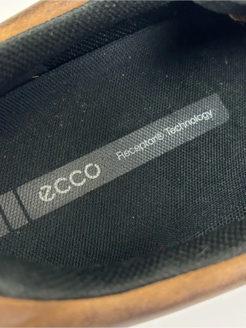 Ecco Receptor Technology Mens 13 (47) Brown Leather Hiking Shoes Sneakers
